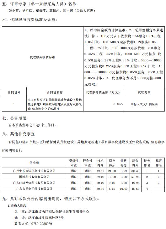 湛江市坡頭區(qū)婦幼保健院升級建設(shè)（異地搬遷新建）項(xiàng)目數(shù)字化建設(shè)及醫(yī)療設(shè)備采購-信息數(shù)字化采購項(xiàng)目【項(xiàng)目編號：ZDZJ22-Z21080】結(jié)果公告(圖2)